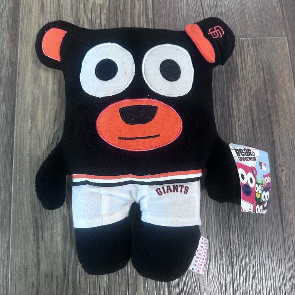 Bear in Underwear MLB SF Giants baseball black bear plush in undies